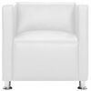 vidaXL Armchairs White Artificial leather, metal Standard Durable