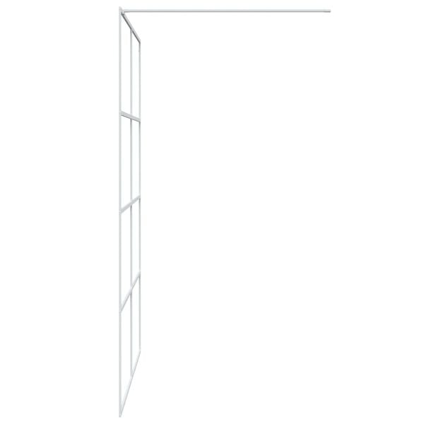 vidaXL Walk-in Shower Wall White 55.1x76.8" Clear ESG Glass