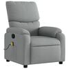 vidaXL Massage Recliner Chair Light Grey Polyester, Metal, Plywood Single