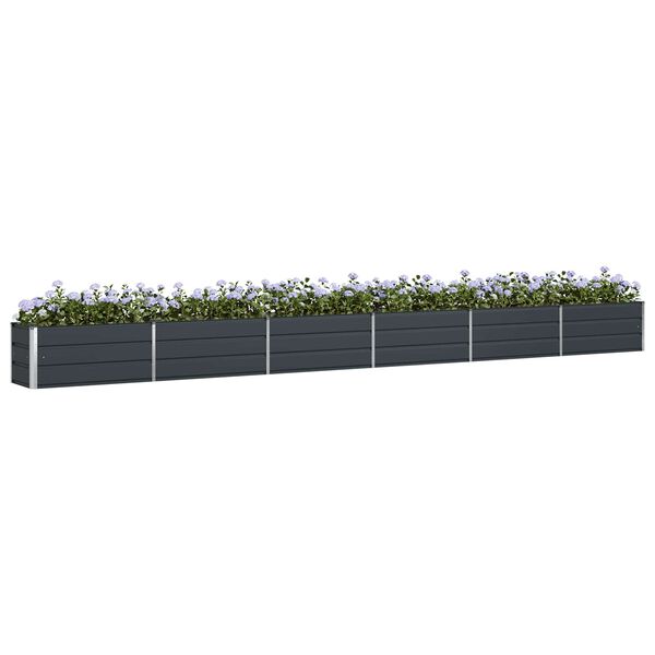 vidaXL Planter Anthracite 480 x 50 x 45 cm Galvanised Steel