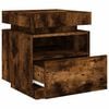 vidaXL Bedside Cabinet Set of 2 Smoked Oak Engineered wood Medium