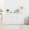 vidaXL Sideboard White 47.24 x 14.17 x 27.17 in Engineered Wood