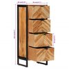 vidaXL Bathroom Cabinet Natural wood with black