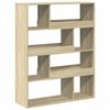 vidaXL Bookcase Sonoma Oak 39.4x13.0x49.4" Engineered Wood
