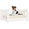 vidaXL Dog Bed White Solid pine wood Small Stylish Design Dog Bed