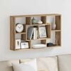vidaXL Wall Shelf Artisan Oak Engineered Wood 33.5 x 6.3 x 20.7 in