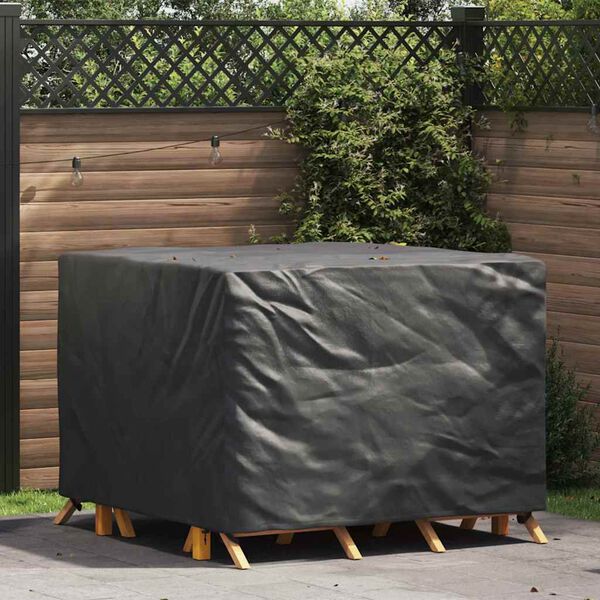 vidaXL Outdoor Furniture Cover Black 53.1" x 53.1" x 35.4" 600D