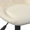 vidaXL Bar Stool Set of 2 Cream Velvet and steel Adjustable Modern