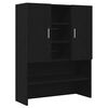 vidaXL Washing Machine Cabinet 2 pcs Black Oak