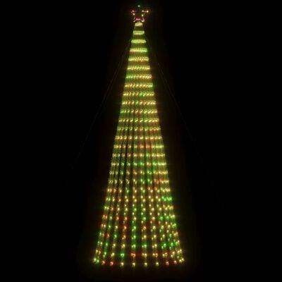 vidaXL Christmas Tree Light Cone 1544 LEDs Colorful 196.9"