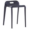 vidaXL Stool Set of 4 Black Polypropylene Compact size Stackable