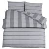 vidaXL Duvet Cover Set Set of 2 Grey 100% Cotton 102.4 x 86.6 in
