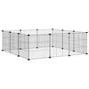 vidaXL Pet Cage Black Powder-coated steel 13.8x41.3 in panels