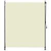 vidaXL Roller Blind Cream Polyester 78.7 x 106.3 in Height-Adjustable