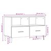 vidaXL TV Cabinet Black Engineered wood, Iron Medium TV Cabinet