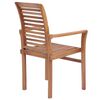 vidaXL Dining Chair Set of 4 Warm Teak Fine sanded teak hardwood