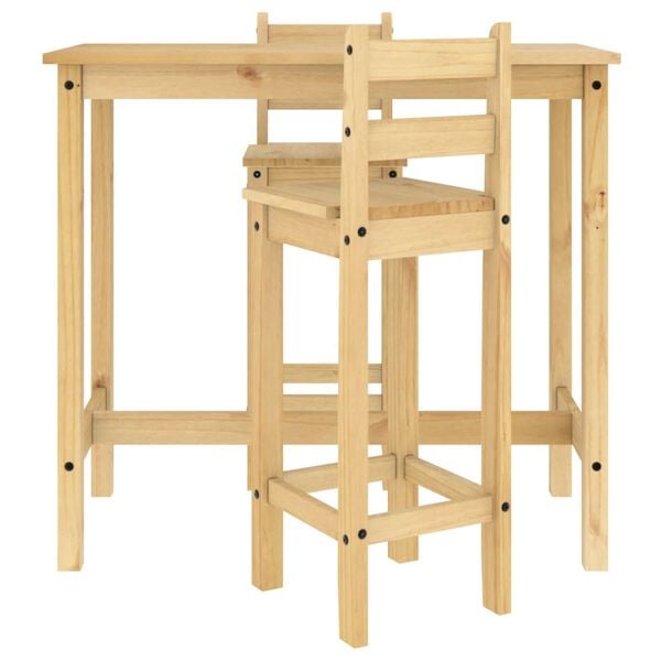 vidaXL Bar Set Honey wood Solid pine furniture Simple Bar Set