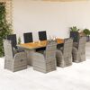 vidaXL Garden Dining Set Gray