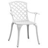 vidaXL Garden Dining Set White Cast Aluminum 5 Piece Set Durable