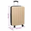 vidaXL Suitcase Folding Champagne 43 x 27 x 66 cm ABS Plastic