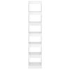 vidaXL Book Cabinet High gloss white Engineered wood Tall and slim