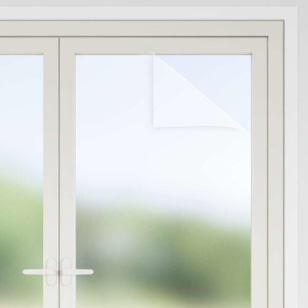 vidaXL Window Film White PVC 35.4 x 196.9 in Decorative Inlays