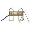 vidaXL Outdoor Playset Natural wood, Blue Treated wood - Pine, Polypropylene