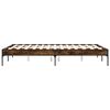 vidaXL Bed Frame Smoked Oak Engineered Wood Double Durable Bed Frame