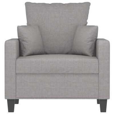 vidaXL Sofa Chair Light Gray 23.6" Fabric