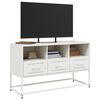 vidaXL Tv Cabinet White Steel Medium Tv Cabinet Rectangular