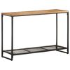 vidaXL Console Table Natural wood and black Solid acacia wood, iron