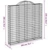 vidaXL Gabion Basket Silver Galvanized Iron Large Durable
