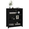 vidaXL Book Cabinet Black Solid pine wood 31.5 x 13.8 x 38.2 in