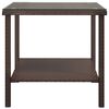 vidaXL Side Table Brown Poly Rattan Small Durable Side Table Square