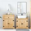 vidaXL Bathroom Furniture Set Honey wax finish