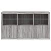 vidaXL Sideboard Grey sonoma Engineered wood, glass Large Sideboard