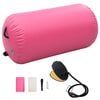 vidaXL Inflatable Gymnastic Roll with Pump 47.2x35.4" PVC Pink