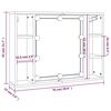 vidaXL Mirror Cabinet Gray Sonoma Engineered Wood, Acrylic Medium