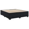 vidaXL Bed Frame Black Velvet, Plywood, Engineered wood, Solid pine wood