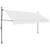 vidaXL Retractable Awning Cream 100% polyester with PU coating, steel