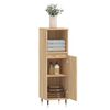 vidaXL Bathroom Cabinet Sonoma Oak Engineered Wood Tall Bathroom Cabinet