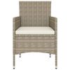 vidaXL Garden Dining Set Beige