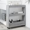 vidaXL Narrow Storage Trolley 3 Tier Grey Sonoma Engineered Wood