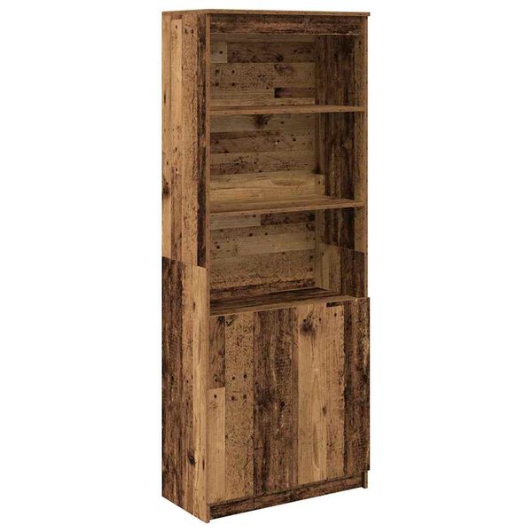 vidaXL Highboard Old wood Engineered wood Medium Highboard Rectangular