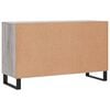vidaXL Sideboard Grey sonoma Engineered wood, metal Medium Sideboard