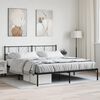vidaXL Metal Bed Frame Black Powder-Coated Steel Super King
