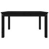 vidaXL Garden Table Black Solid Pine Wood Medium Lightweight