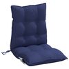 vidaXL Lowback Chair Cushion Set of 4 Navy blue