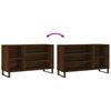 vidaXL Shoe Cabinet Brown Oak Engineered wood, Metal Medium Shoe Cabinet