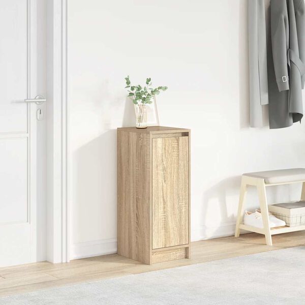 vidaXL Shoe Cabinet Sonoma Oak Engineered Wood Compact Shoe Cabinet